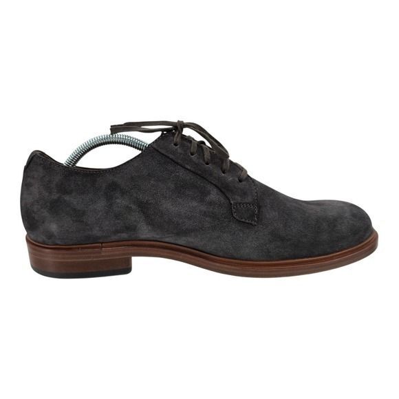 Vince Mens 10.5 Boerum Suede Graphite Grey Almond Toe Tie Dress Shoes main image 11